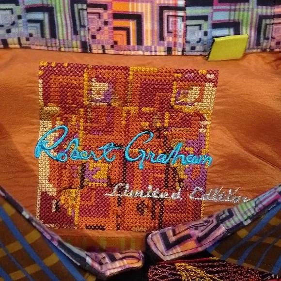 Robert Graham limited Edition 3xl mens Button down shirt embroidered - Picture 4 of 7